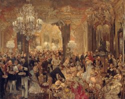 Dinner At The Ball by Adolf Friedrich Erdmann von Menzel