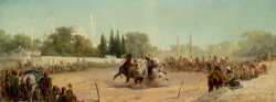 A Horse Race in The Hippodrome by Adolf Schreyer