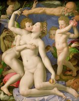 An Allegory With Venus And Cupid by Agnolo Bronzino