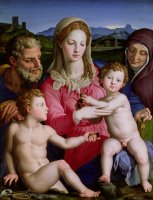 Holy Family with St Anne and the infant St John the Baptist by Agnolo Bronzino