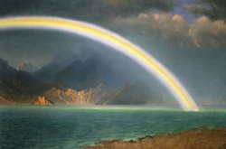 Rainbow Over Jenny Lake Wyoming by Albert Bierstadt
