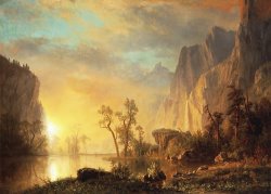 Sunset in the Rockies by Albert Bierstadt