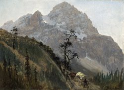 Western Trail, The Rockies by Albert Bierstadt