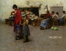 Day at The Market by Albert Chevallier Tayler