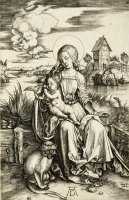 Virgin And Child with The Monkey by Albrecht Durer
