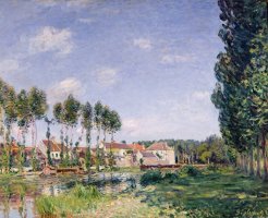 Banks of The Loing, Moret by Alfred Sisley