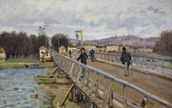Footbridge At Argenteuil by Alfred Sisley