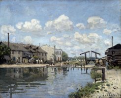 Le Canal Saint Martin, Paris by Alfred Sisley
