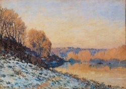 Port Marly White Frost by Alfred Sisley