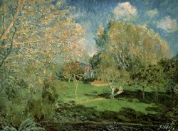 The Garden of Hoschede Family by Alfred Sisley