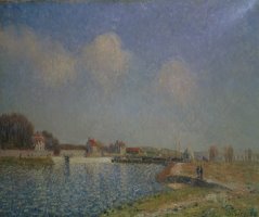 The Loing at Saint Mammes by Alfred Sisley