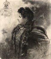 Portrait of Sarah Bernhardt (henriette Rosine Bernard) by Alphonse Maria Mucha