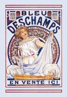 Bleu Deschamps En Vente Ici by Alphonse Marie Mucha