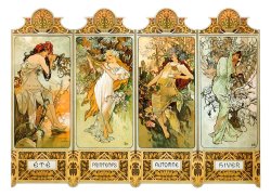 Seasons 1896 by Alphonse Marie Mucha