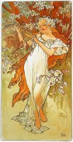 Spring 1896 by Alphonse Marie Mucha