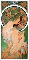 Spring The Primula C 1899 by Alphonse Marie Mucha