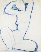 Blue Caryatid II by Amedeo Modigliani