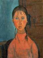 Girl with Pigtails by Amedeo Modigliani