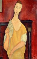 Woman with a Fan by Amedeo Modigliani