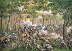 Battle of the Wilderness May 1864 by American School