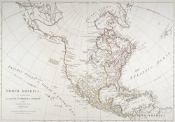 Map depicting North America as Divided by the European Powers by American School