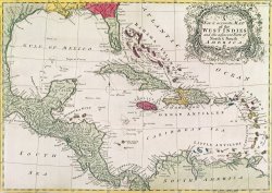 New and accurate map of the West Indies by American School