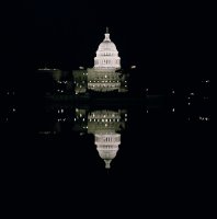 Night View of the Capitol by American School