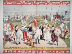 Poster advertising the Barnum and Bailey Greatest Show on Earth by American School