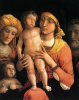 The Holy Family with Saint Elizabeth And The Infant John The Baptist by Andrea Mantegna