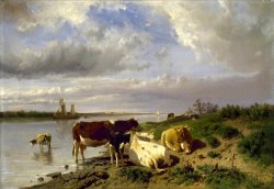 Landscape with Cattle by Anton Mauve