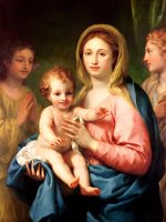Madonna And Child with Two Angels by Anton Raphael Mengs