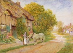 Outside the Village Inn by Arthur Claude Strachan