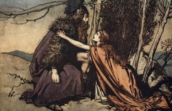 Father Father Tell Me What Ails Thee With Dismay Thou Art Filling Thy Child by Arthur Rackham