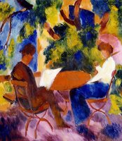 At The Garden Table by August Macke