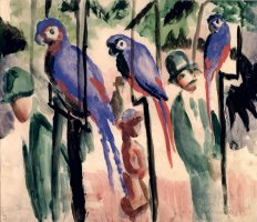 Blue Parrots by August Macke