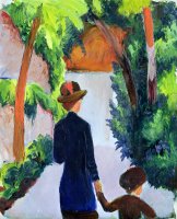 Mother and Child in the Park by August Macke