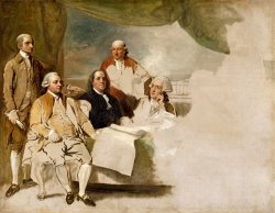American Commissioners of The Preliminary Peace Negotiations with Great Brititan by Benjamin West