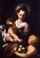 The Virgin And Child with The Infant Saint John by Bernardo Strozzi