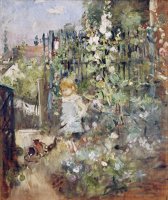 A Child in The Rosebeds by Berthe Morisot