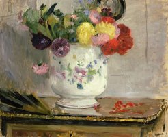 Dahlias by Berthe Morisot