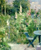 Roses Tremieres by Berthe Morisot