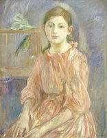 The Artist's Daughter with a Parakeet by Berthe Morisot