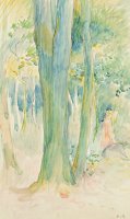 Under The Trees In The Wood by Berthe Morisot
