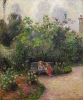 A Corner of The Garden at The Hermitage, Pontoise by Camille Pissarro