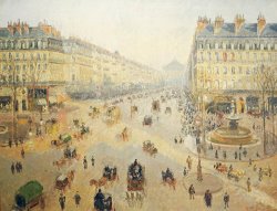 Avenue De L'opera In Paris by Camille Pissarro