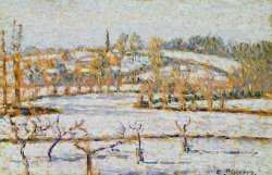 Effect of Snow at Eragny by Camille Pissarro
