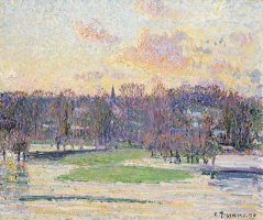 Flood at Sunset by Camille Pissarro