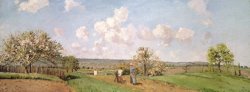 In the fields by Camille Pissarro