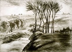 Landscape Near Osny (state Ii) by Camille Pissarro
