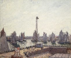 Outer Harbor And Cranes Le Havre by Camille Pissarro